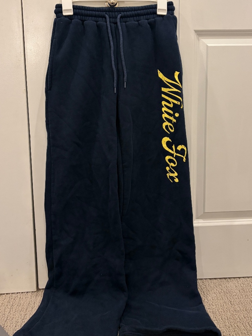 White Fox The Good Life Wide Leg Sweatpants Navy